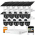 VeryFocal 10-Cam Solar-Powered Wireless Security System, Dual Lens 360° AI PTZ, 10CH 4K NVR WiFi 6 Mesh, IP66 Weatherproof, 500GB Local Storage, No Subscription Fee for Home Outdoor