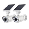 VeryFocal Solar Battery Powered Dummy Fake Camera with PIR Thermal Sensor Warning Light, IP66 Waterproof 2 Pack