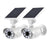 VeryFocal Solar Battery Powered Dummy Fake Camera with PIR Thermal Sensor Warning Light, IP66 Waterproof 2 Pack