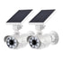 VeryFocal Solar Battery Powered Dummy Fake Camera with PIR Thermal Sensor Warning Light, IP66 Waterproof 2 Pack