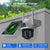 VeryFocal Dual Lens Solar Camera Wireless Outdoor, 2.4GHz/5GHz WiFi Connectivity for Home Security, 4MP QHD 360° PTZ Cameras, PIR Motion Detection, Color Night Vision, IP66