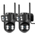 VeryFocal Dual-Lens Camera, 4MP QHD 360° PTZ Home Wireless Security Camera System, WiFi 6 5G/ 2.4GHz Connection, Plug-in Power, 24/7 Continous Record(Add-on CAM to NVR, Also Works Standalone) 2 Pack