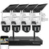 VeryFocal Solar Dual Lens Wireless Camera System, 4-Set 2-in-1 PTZ Cameras for Home Security, 10CH 4K Long Range WiFi 6 Surveillance DVR NVR, CCTV Outdoor Surveillance Kit