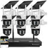 VeryFocal Solar Dual Lens Wireless Camera System, 6-Set 2-in-1 PTZ Cameras for Home Security, 10CH 4K Long Range WiFi 6 Surveillance DVR NVR, CCTV Outdoor Surveillance Kit