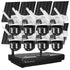 VeryFocal Solar Dual Lens Wireless Camera System, 8-Set 2-in-1 PTZ Cameras for Home Security, 10CH 4K Long Range WiFi 6 Surveillance DVR NVR, CCTV Outdoor Surveillance Kit