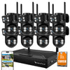 VeryFocal Dual Lens Wireless Security Camera System, 8-Set 2-in-1 PTZ WiFi Cameras for Home Security, CCTV Outdoor Surveillance Kit, 10CH 8MP NVR, 500GB HDD, Plug-in Power